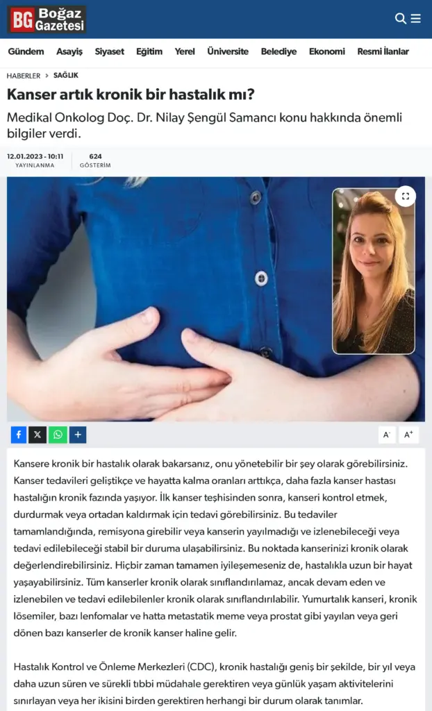 Kanser artık kronik bir hastalık mı