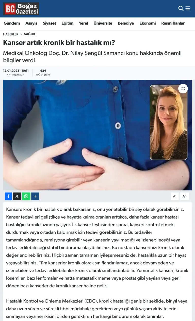 Kanser artık kronik bir hastalık mı