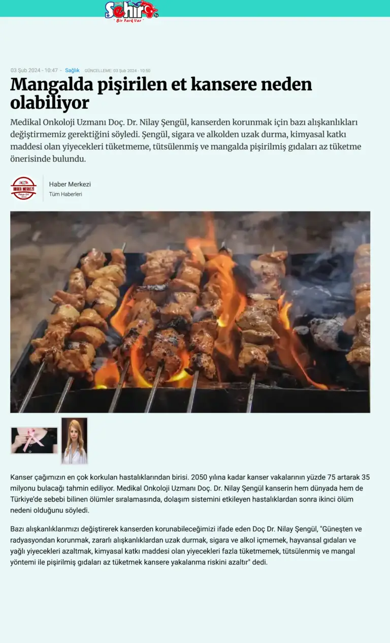 Mangalda pişirilen et kansere neden olabiliyor